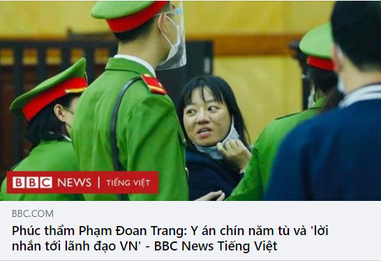 Phúc thẩm xét xử Phạm Đoan Trang: Lập luận buồn cười của các luật sư và BBC