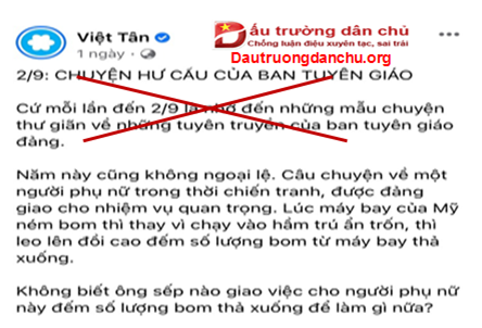Việt Tân cố tình làm hoen ố hình ảnh nữ Anh hùng La Thị Tám
