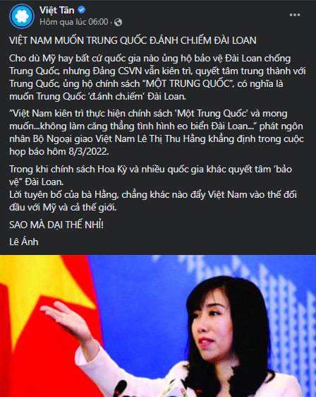 Những nước nào ngoài Việt Nam đang ủng hộ chính sách “một Trung Quốc”?