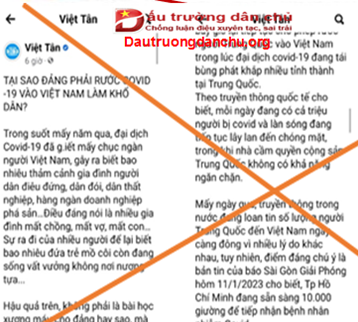 Việt Tân – Lê Ánh lại nói càn