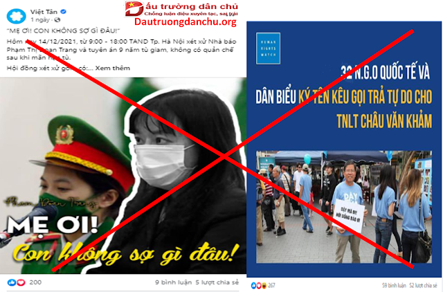 Việt Tân “Đi tìm công lý” cho những kẻ coi thường công lý