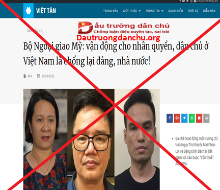 Phản bác luận điệu: vận động cho nhân quyền, dân chủ ở Việt Nam là chống lại đảng, nhà nước!