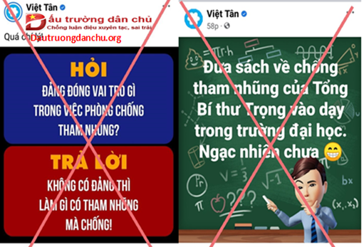 Việt Tân không thể phủ nhận vai trò của Đảng cộng Sản Việt Nam trong phòng, chống tham nhũng