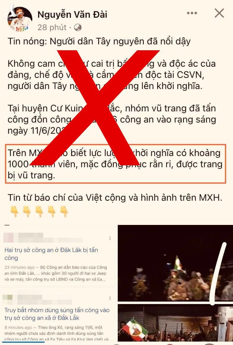 Vụ Đắc Lắc: Nguyễn Văn Đài ủng hộ khủng bố!?