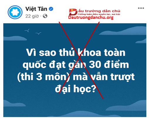 Việt Tân thiếu hiểu biết hay cố tình xuyên tạc?