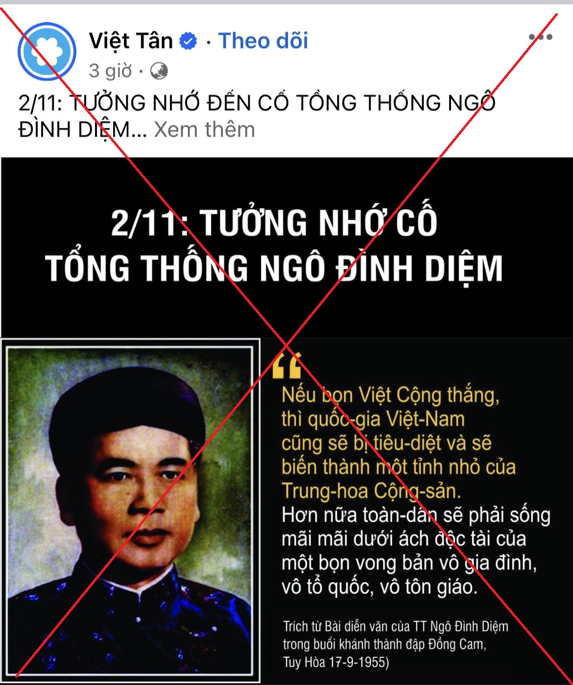 Đến hẹn lại lên đám “Việt Tân” lại khóc thương Ngô Đình Diệm bị chính bàn tay quân nhân ngụy sát hại