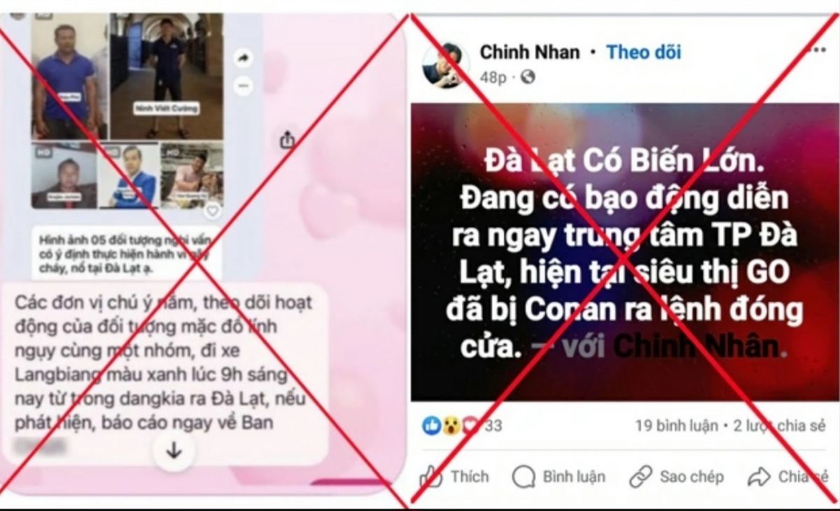 Bác bỏ thông tin sai sự thật “Đà Lạt xảy ra biến lớn” Bác bỏ thông tin sai sự thật “Đà Lạt xảy ra biến lớn”