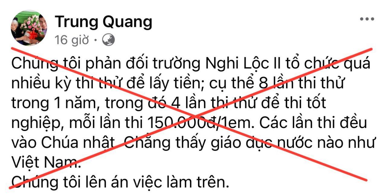 Linh mục Nguyễn Quang Trung, quản xứ Xuân Mỹ đừng đưa thông tin kích động ảnh hưởng đến việc học của học sinh Linh mục Nguyễn Quang Trung, quản xứ Xuân Mỹ đừng đưa thông tin kích động ảnh hưởng đến việc học của học sinh