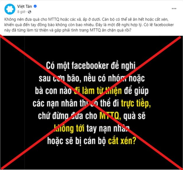 Cứ mỗi dịp bão lũ “Tân” lại đưa mũi dùi phản động Cứ mỗi dịp bão lũ “Tân” lại đưa mũi dùi phản động
