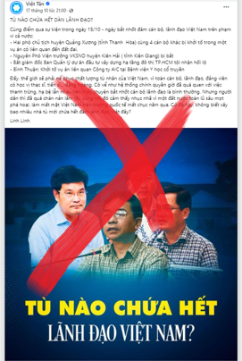 Việt Tân và những luận điệu xuyên tạc cuộc chiến chống tham nhũng ở Việt Nam Việt Tân và những luận điệu xuyên tạc cuộc chiến chống tham nhũng ở Việt Nam